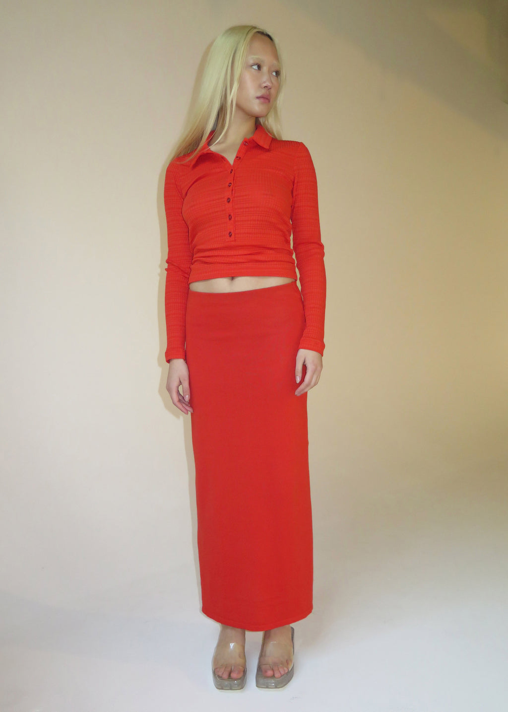Neneh Skirt ~ Warm Red