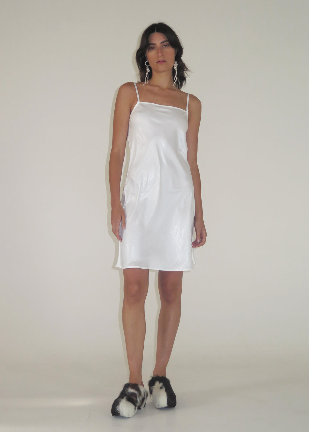 Liquid Slip Dress ~ Porcelain
