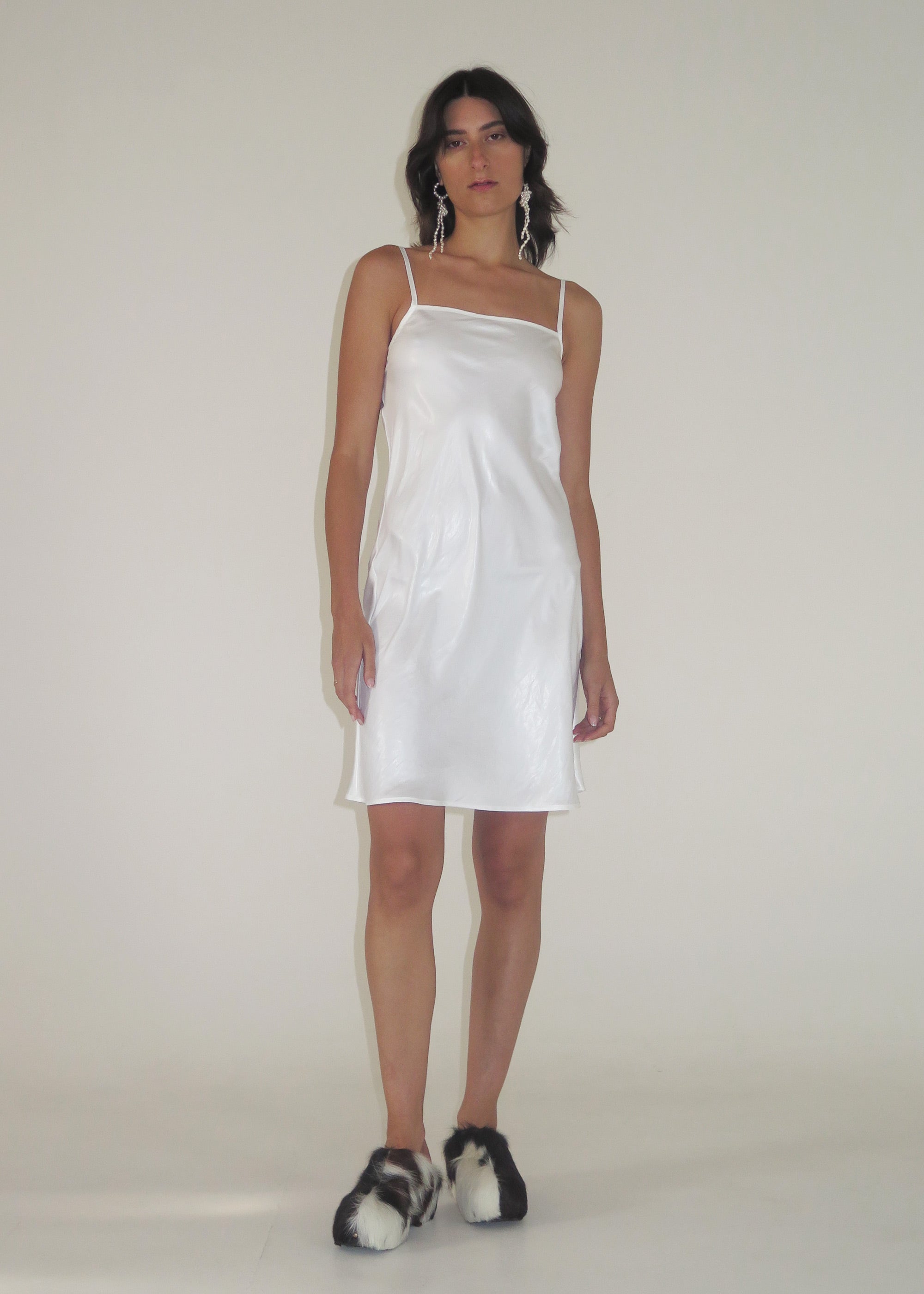 Liquid Slip Dress ~ Porcelain