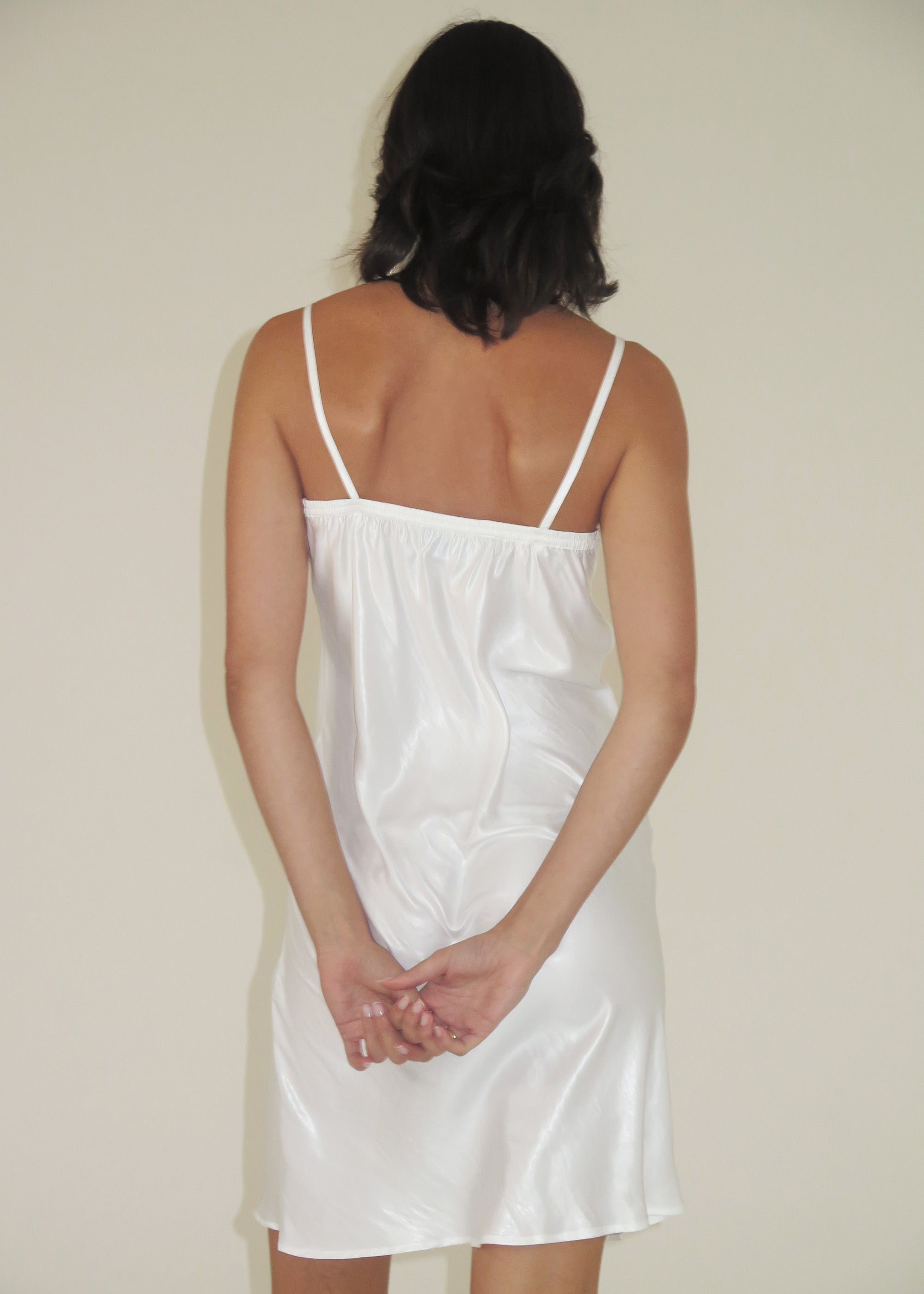 Liquid Slip Dress ~ Porcelain