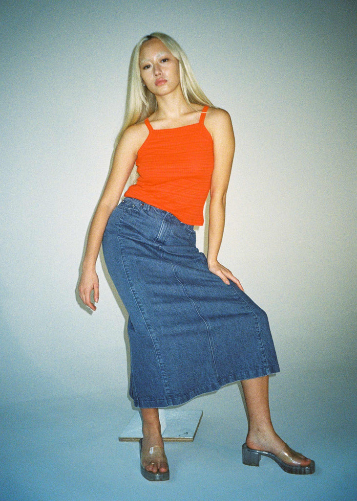 Homage Denim Skirt ~ Amethyst