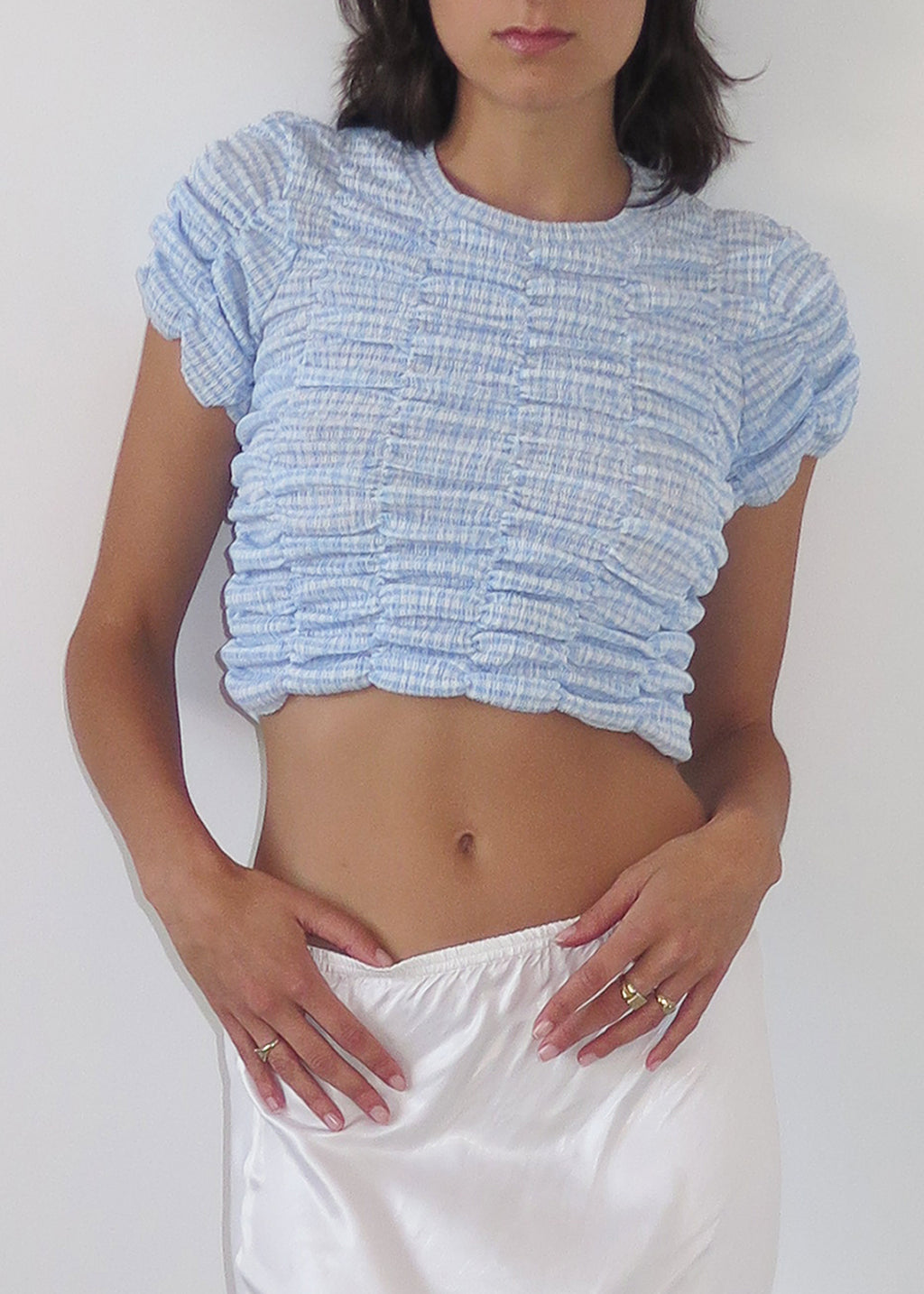 Eternal Baby Tee ~ Blue Gingham