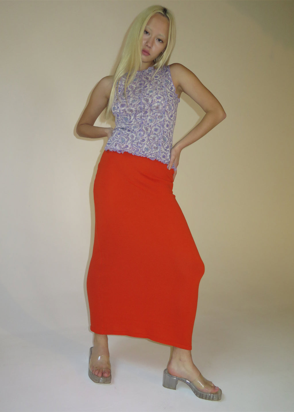 Neneh Skirt ~ Warm Red