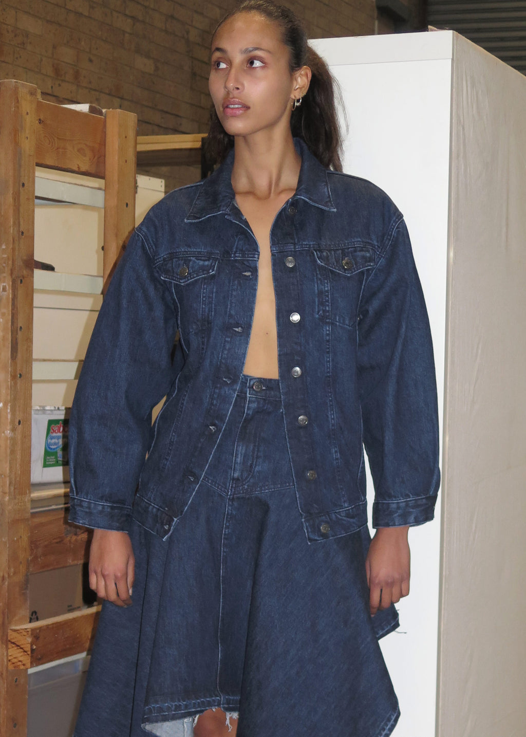 Homage Longline Jacket ~ Dark Indigo