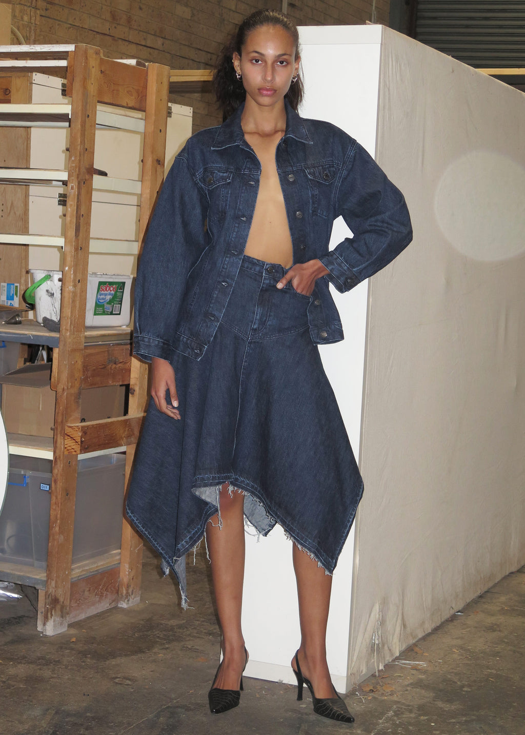 Homage Longline Jacket ~ Dark Indigo