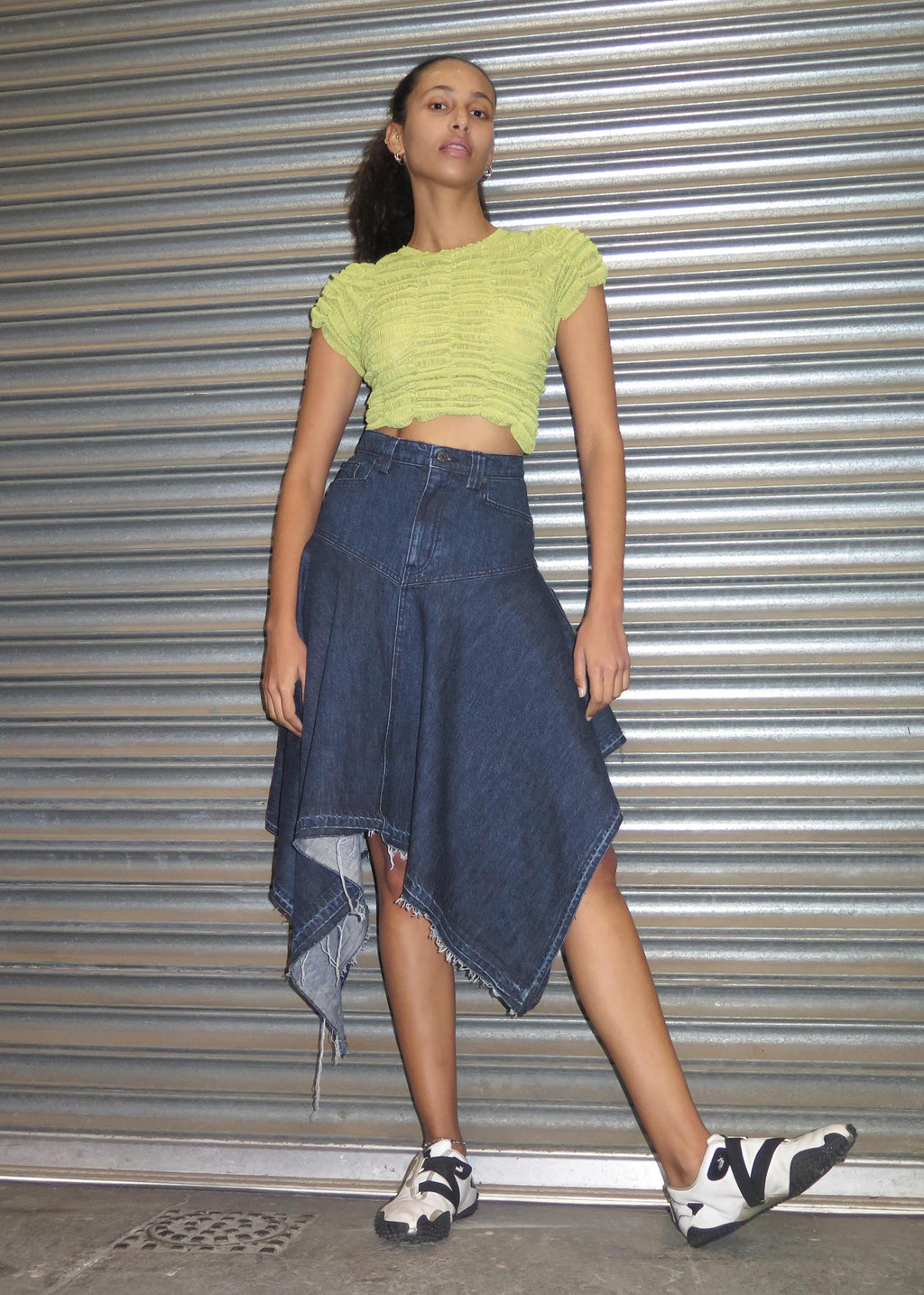 Homage Asymmetric Skirt ~ Dark Indigo