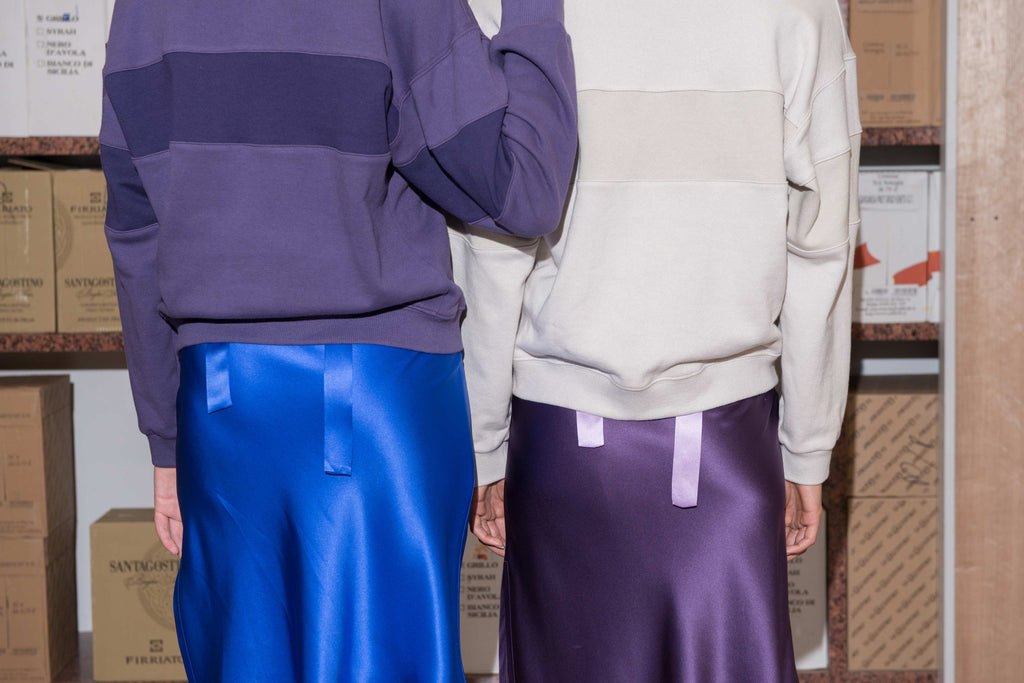 Embroidered PV Sweatshirt ~ Washed Purple