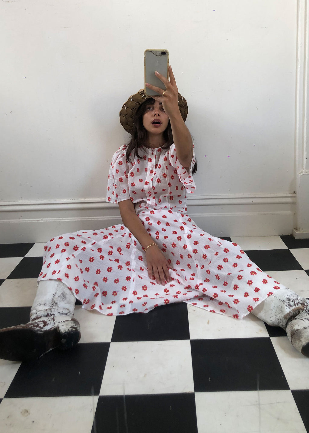 Lykke Floral Dress ~ White
