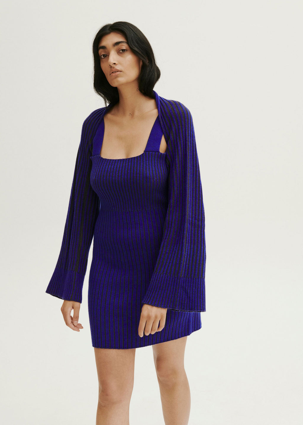 Kinetic Knitted Shrug ~ Lake